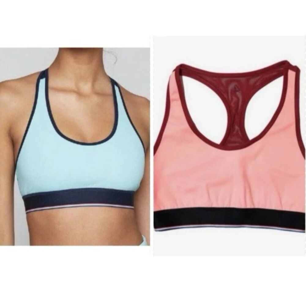 FourLaps Womens Bundle of 2 NWT Aqua and Pink Medium Support Sports Bras Sz XL